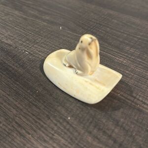 Native carved ivory walrus. Vintage